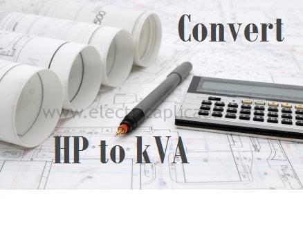 convert hp to kVA